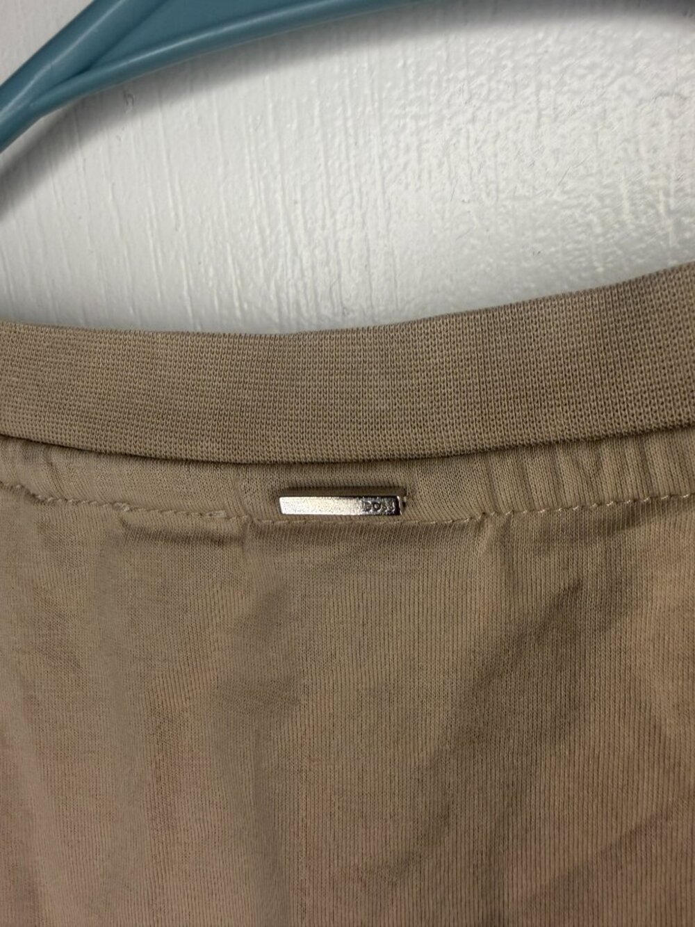 BOSS Hugo Boss/ RTR Epka Ruched Cotton Top – Light Beige/Pumice – S- MSRP $139 - Picture 9 of 16